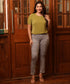 Check Detailed Office Pant